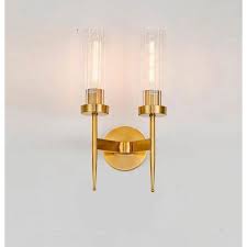 Double-Lights Gold Modern Wall Sconce Lamp