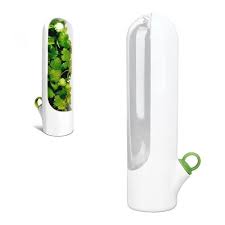 Fresh Herbs Fridge Storage Container with Built-In Water Reservoir