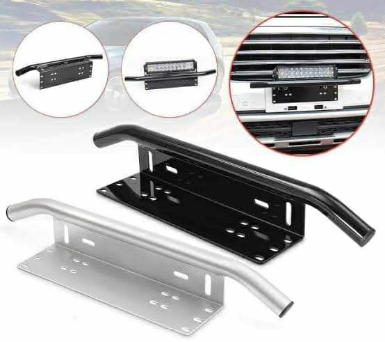 Universal Front Bumper License Plate Mounting Bracket